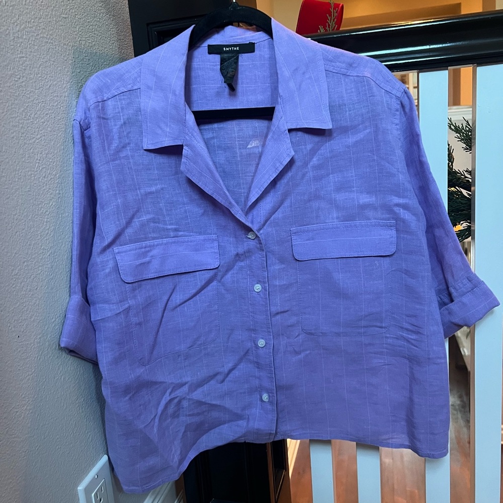 Smyth lavender linen top